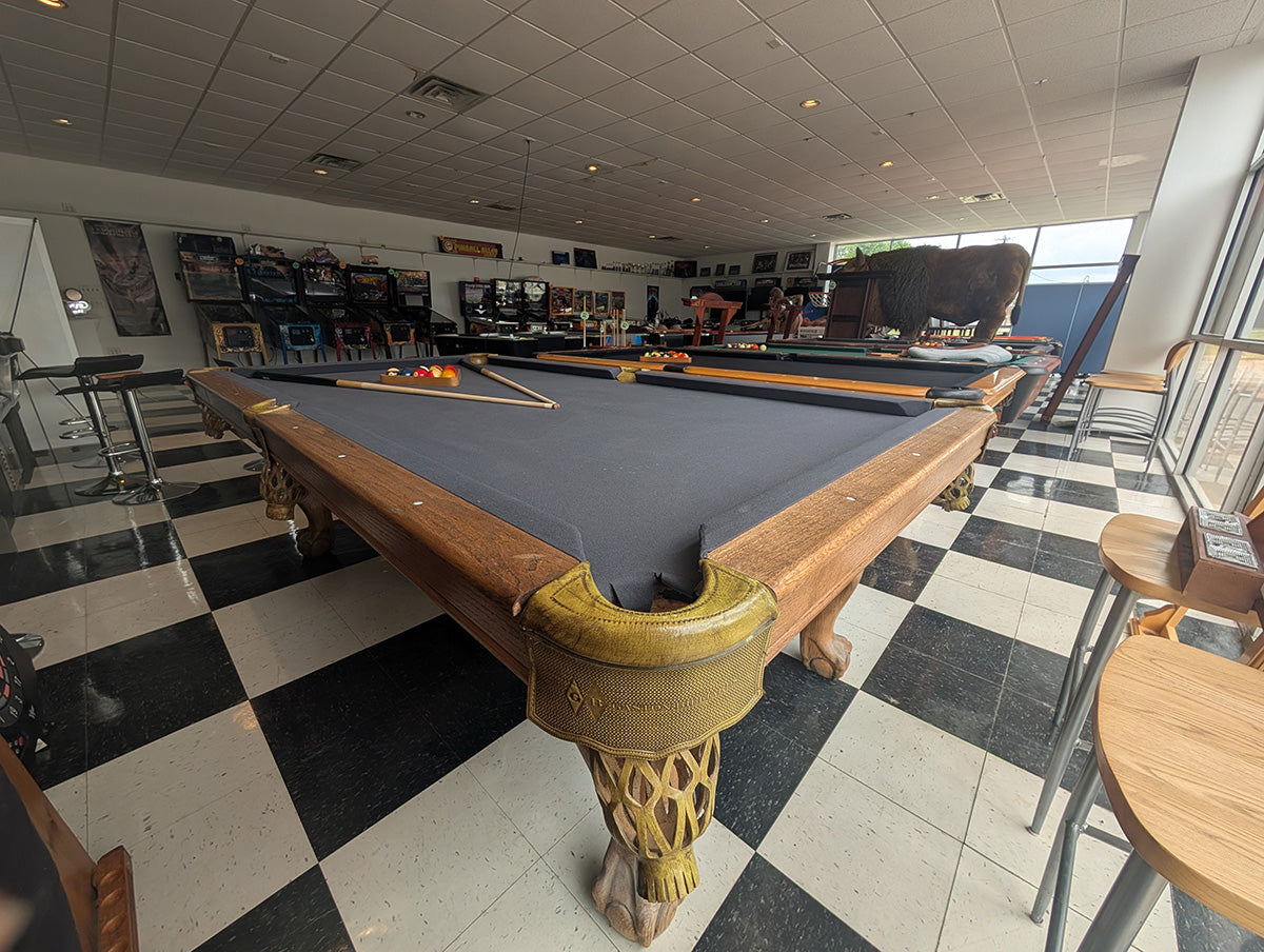 8' Golden Oak Pool Table