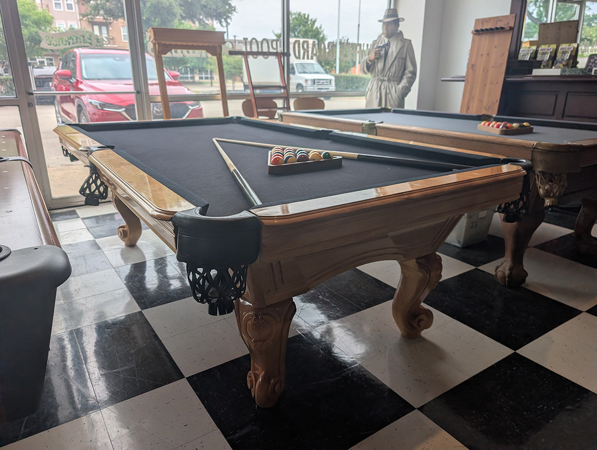 8' Light Oak Pool Table