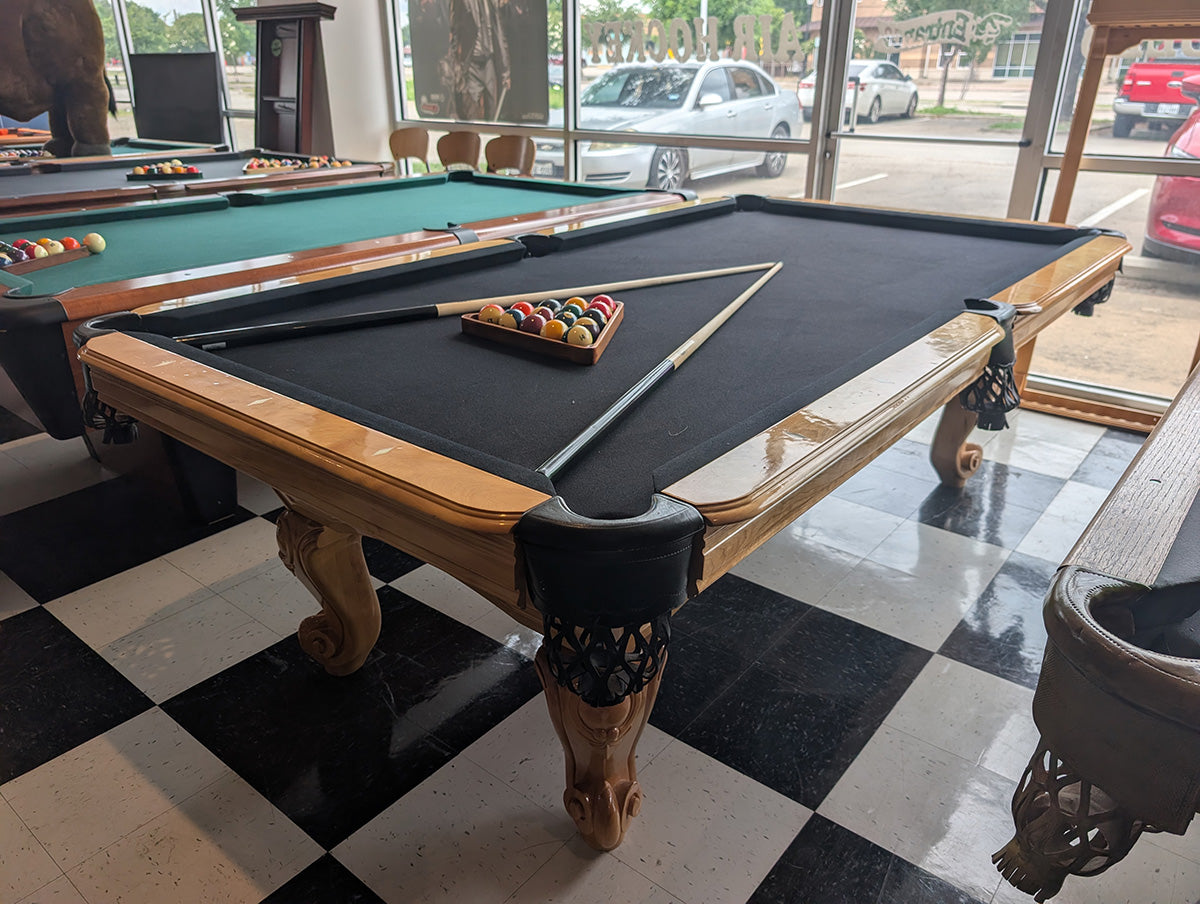 8' Light Oak Pool Table