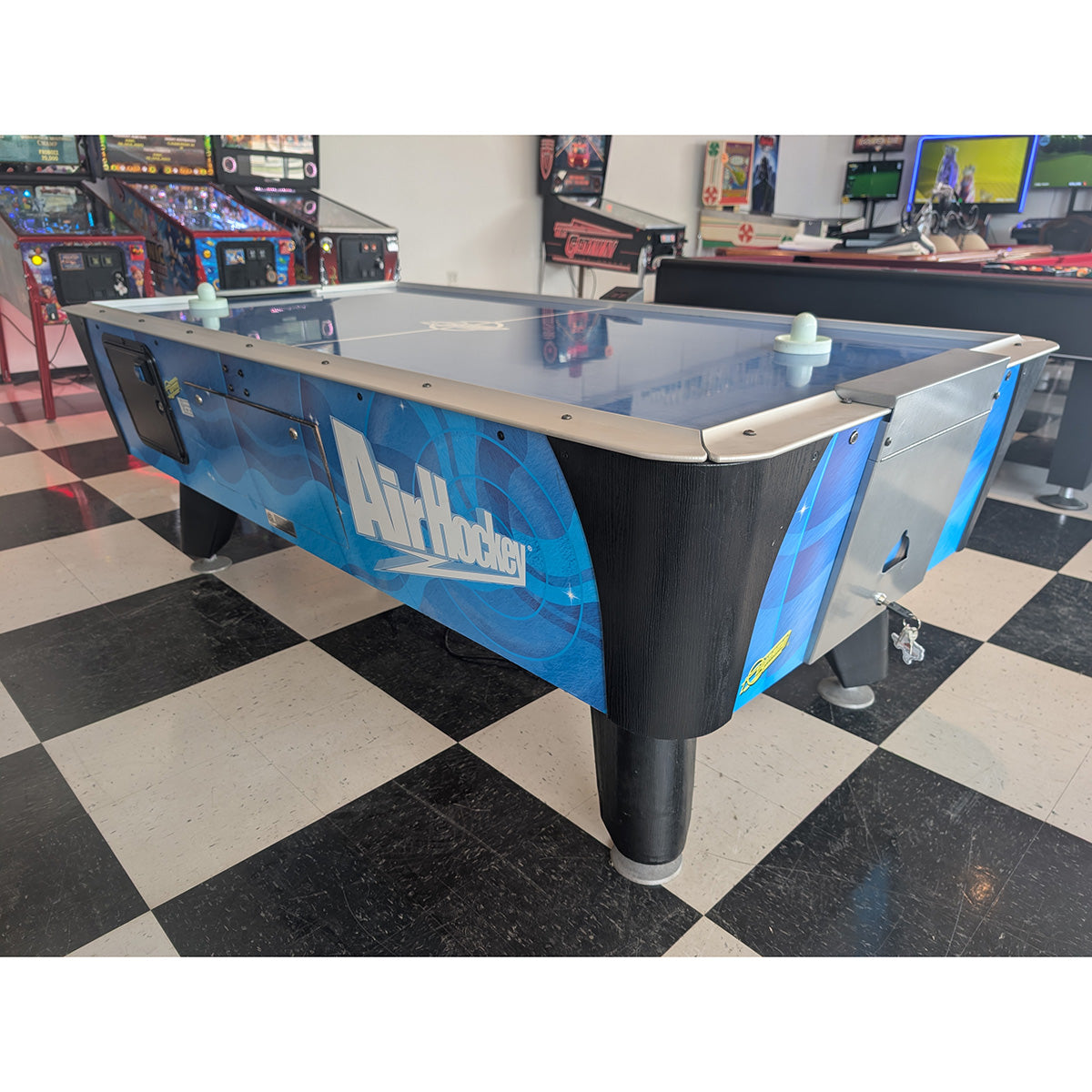 (Pre-Owned) 7ft Dynamo Blue Streak Air Hockey Table