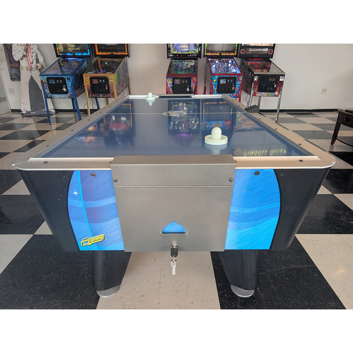 (Pre-Owned) 7ft Dynamo Blue Streak Air Hockey Table