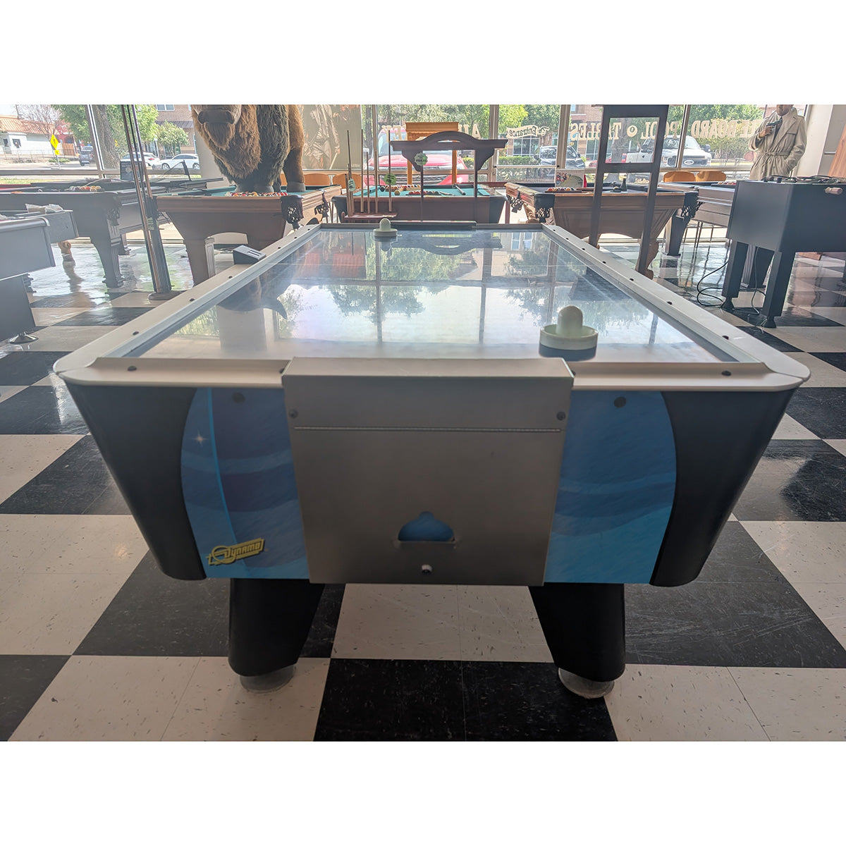(Pre-Owned) 7ft Dynamo Blue Streak Air Hockey Table