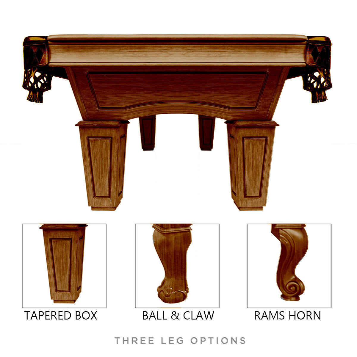 7' & 8' Resolute Pool Table (Whiskey)