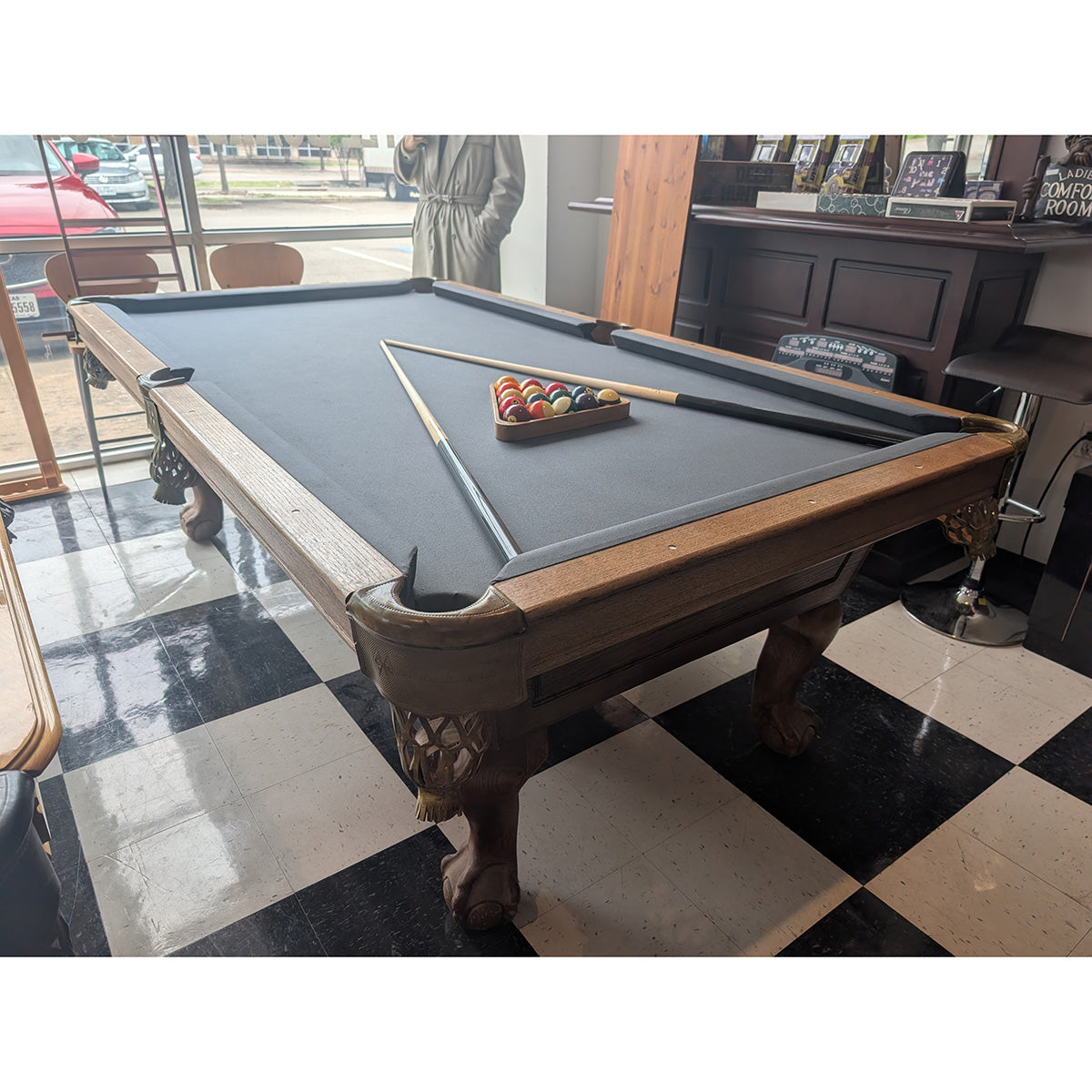 8' Golden Oak Pool Table