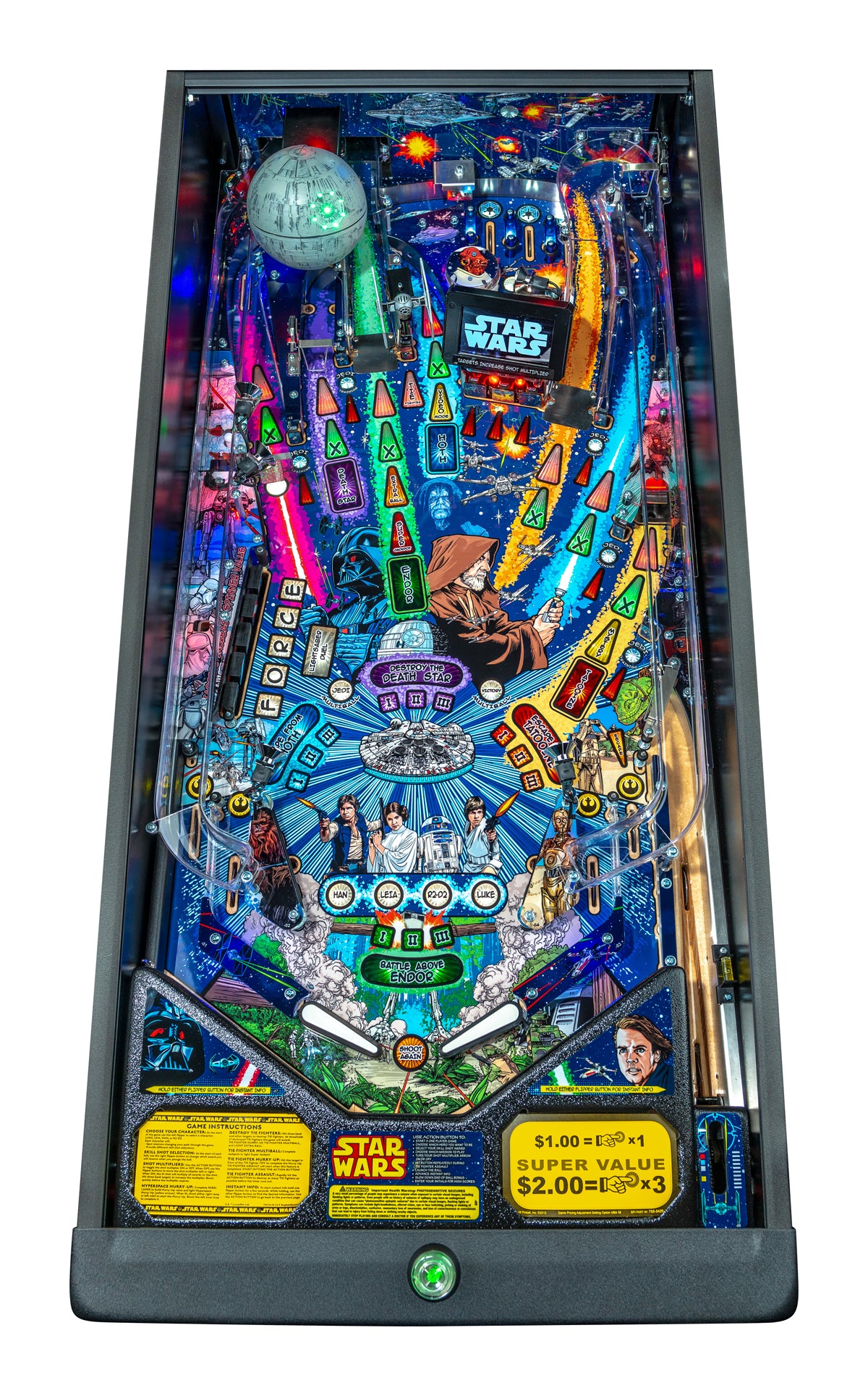 Star Wars (Pro) Comic Art Pinball Machine - FREE SHIPPING