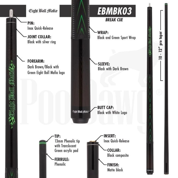 Eight Ball Mafia EBMBK03 Break Cue (25 oz)