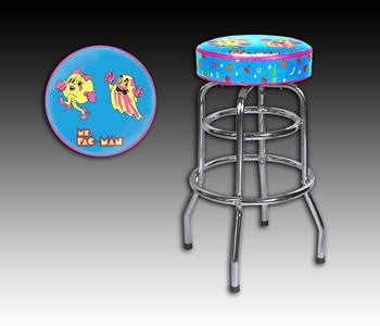 Ms. Pac-Man Swivel Stool 19" & 30"