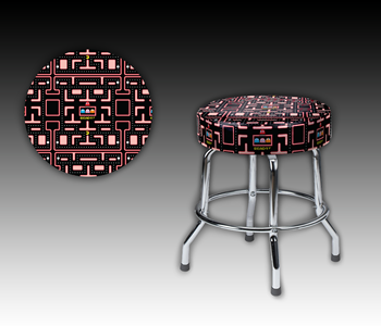 Ms. Pac-Man (Maze) 19" & 30" Swivel Stool