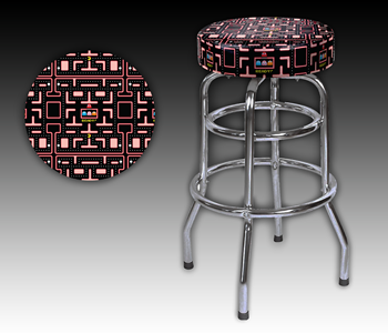 Ms. Pac-Man (Maze) 19" & 30" Swivel Stool