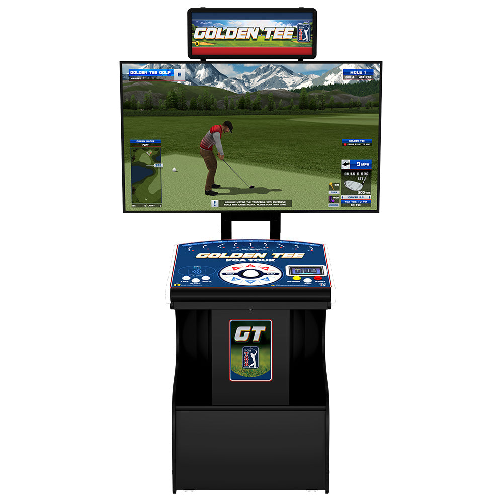 Golden Tee PGA TOUR Showpiece PRO (Pedestal w/TV Stand)