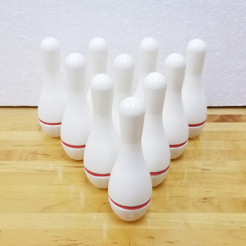 Shuffleboard Bowling Pins & Rack